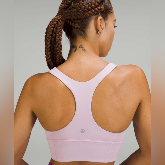Lululemon Wunder Train Longline Bra *Medium Support, C/D CupPink Peony size 12 - Picture 2 of 10